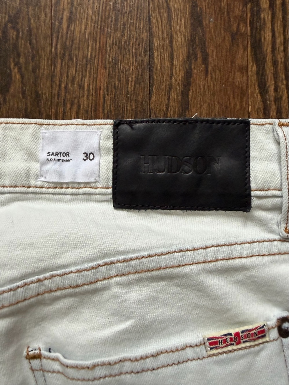 Hudson Jeans White Slim Sartor Denim - Picture 3 of 7